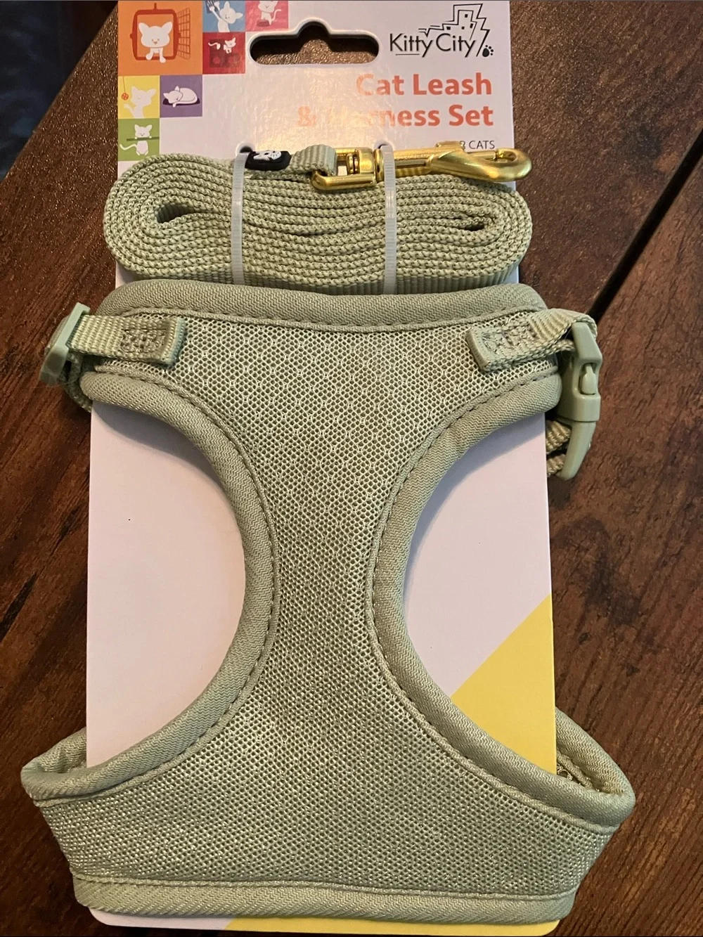 Light Green Cat Harness & Leash Set